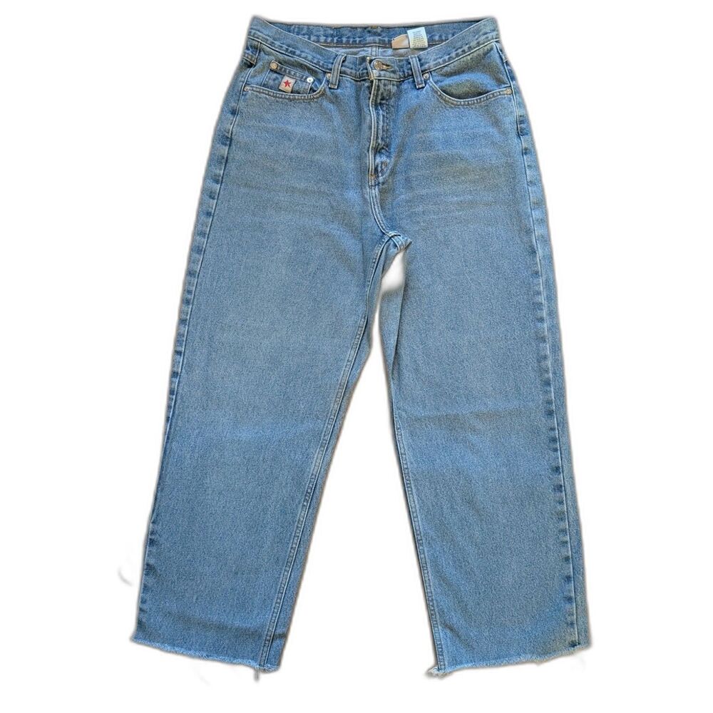 Women's Medium Wash Rockies Relaxed Fit Cut Off Bottom Jeans - 17L